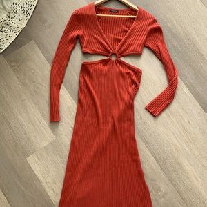 Dynamite mid-cut out dress